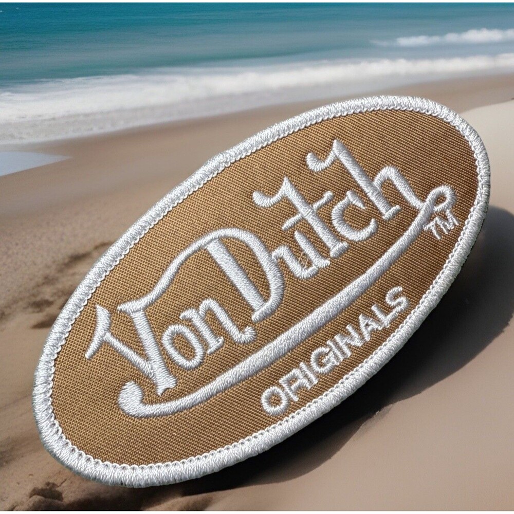 VINTAGE STYLE VON DUTCH ORIGINALS  EMBROIDERED IRON-ON PATCH  RARE COLOR COMBO